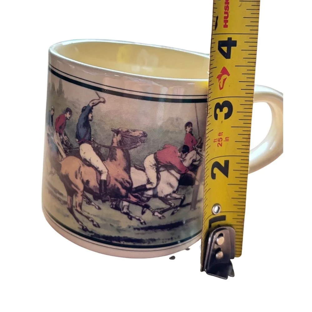 Vintage 1978 Polo Ralph Lauren Thoroughbred Mugs Set of 4 Equestrian 12 Oz Box